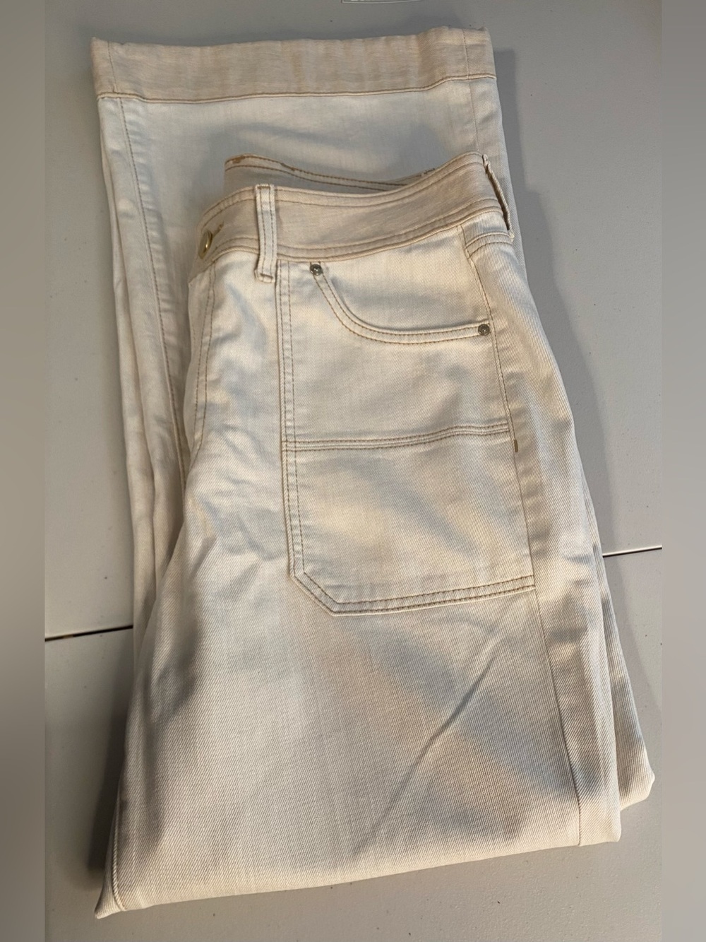 Chico's Utility Carpenter gorpcore Stretch Jeans Women’s Khaki 14R